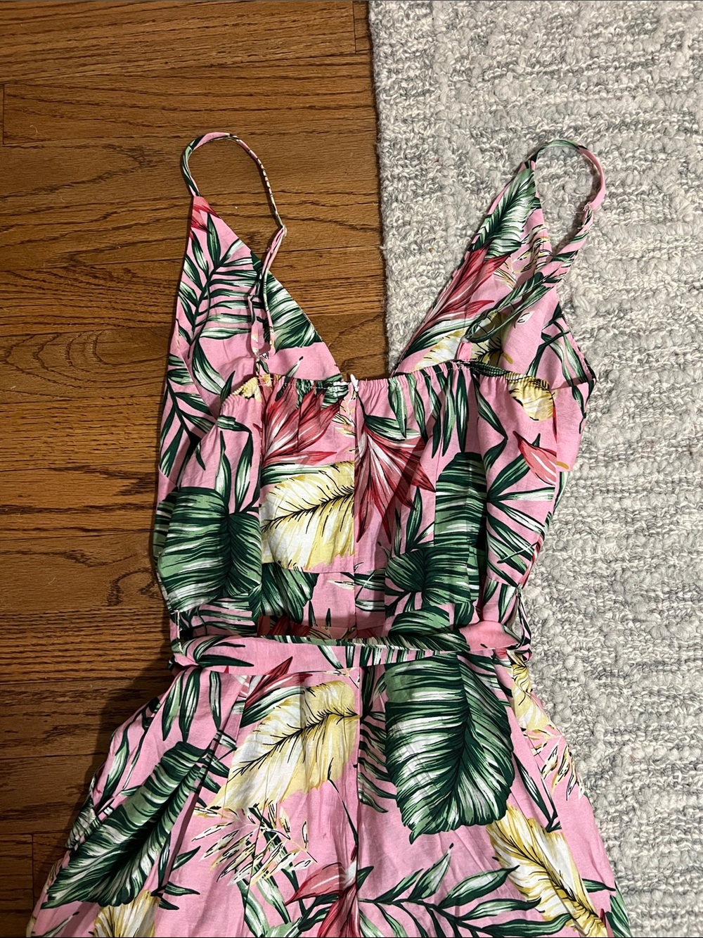 Tropical Zippered Jumpsuit - Picture 6 of 9